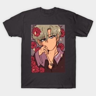 Flower anime boy T-Shirt